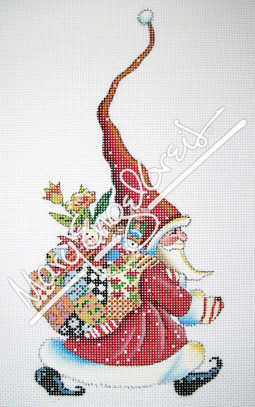 Needlepoint Canvas: Santa Marches On