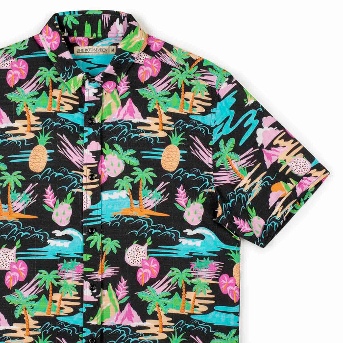 RSVLTS XXS RSVLTS Bamboo Short Sleeve Shirt Neon Vacay – Bamboo Short Sleeve Shirt Neon Vacay – Bamboo Short Sleeve Shirt