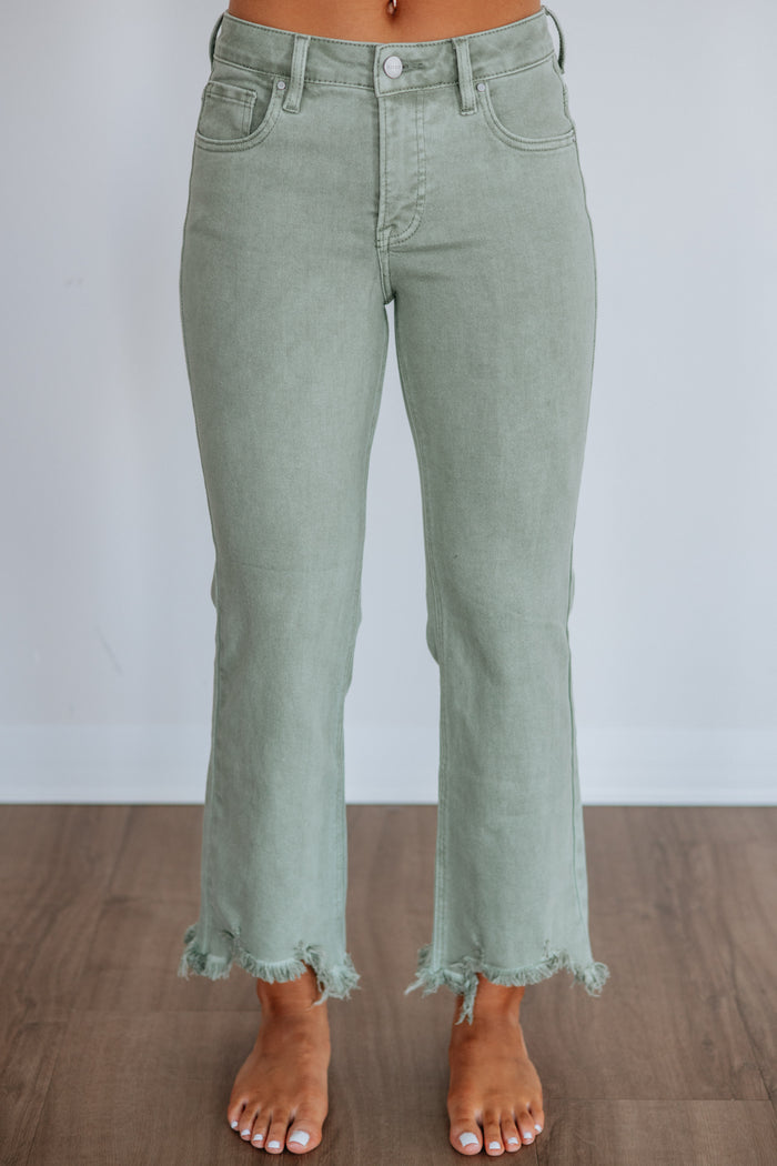 Neona Risen Jeans - Olive