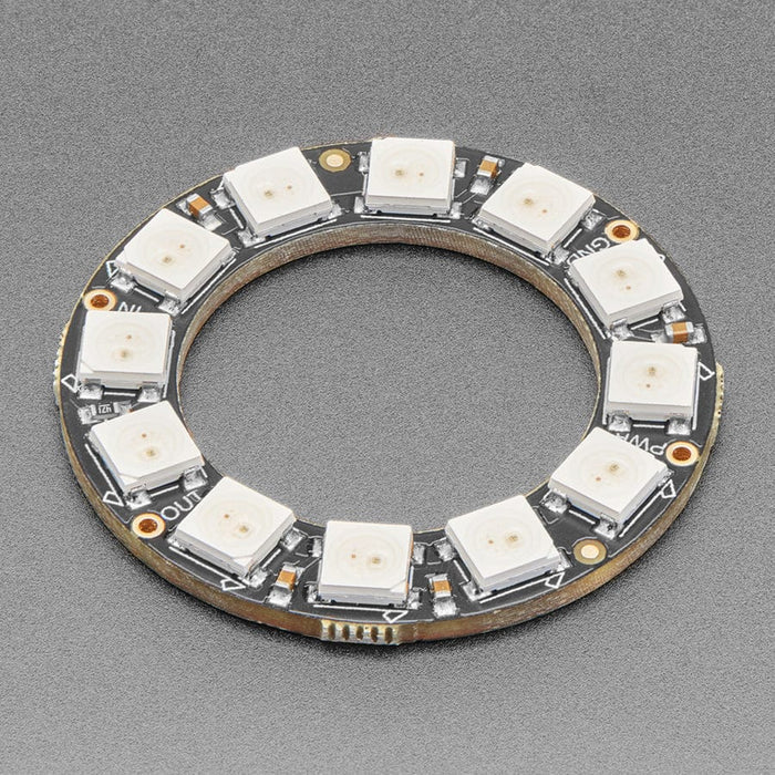 NeoPixel Ring - 12 x 5050 RGB LED with Integrated Drivers by Adafruit - The Pi Hut