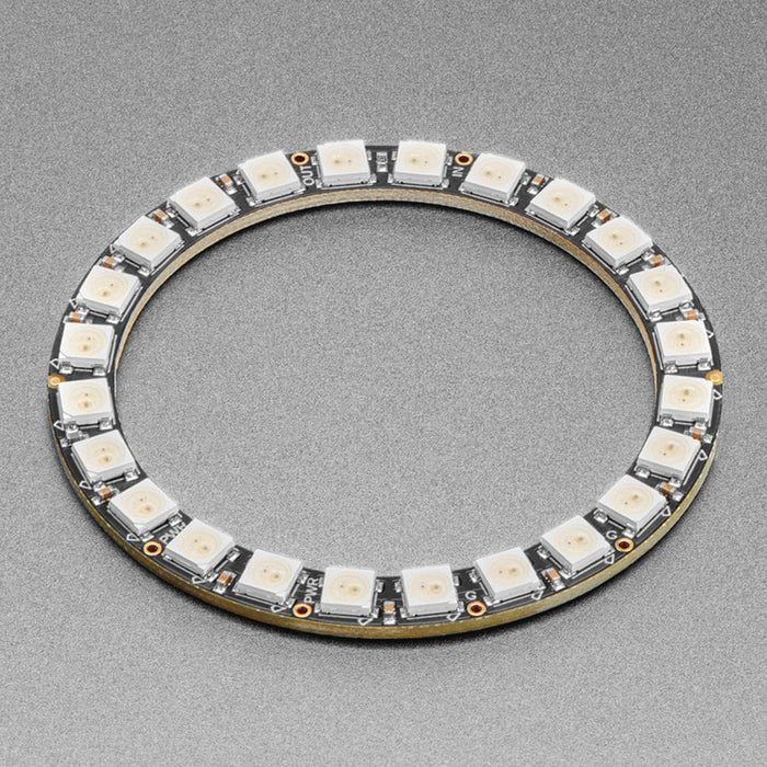 NeoPixel Ring - 24 x 5050 RGB LED with Integrated Drivers by Adafruit - The Pi Hut