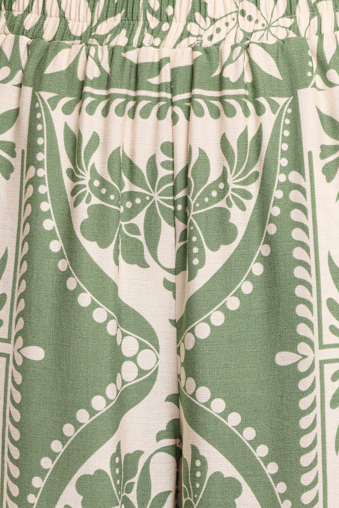 Petal and Pup USA BOTTOMS Nevin Pant - Green Floral