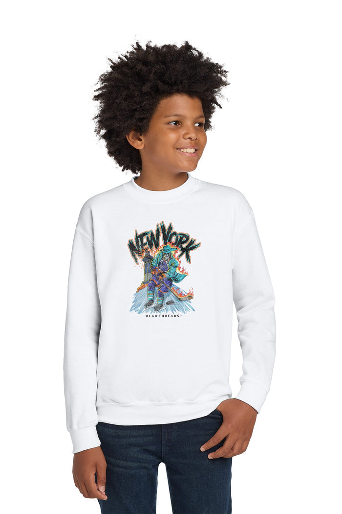 NEW YORK HOCKEY "THE ISLANDER" KIDS CREWNECK SWEATSHIRT – Kids clothes – Dead Threads Apparel