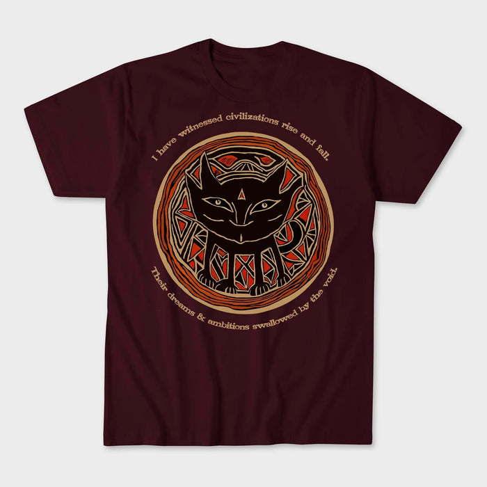 Nihilist Cat Existential Dread Tee | Morbid Cute, Dark Humor, Funny Existential Crisis Art T-Shirt