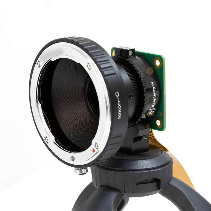 Nikon F-Mount to C-Mount Lens Adapter for Raspberry Pi HQ Camera [Discontinued] by Arducam - The Pi Hut