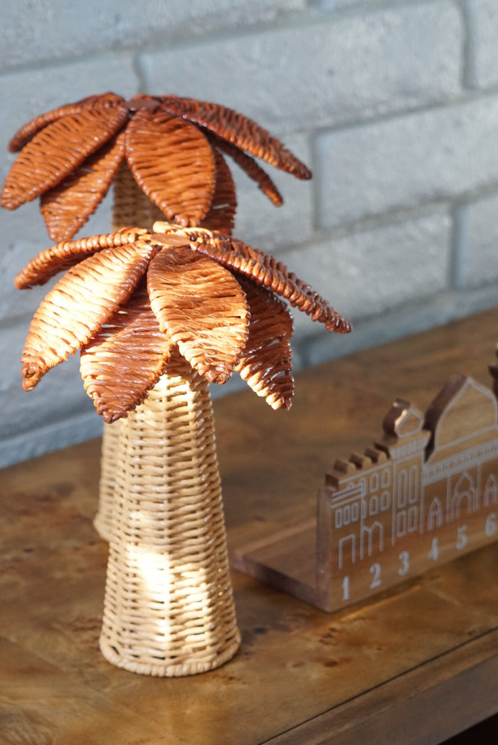 Niyyah Wicker Palm Tree Set (2-Piece: 14" + 10") - Days of Eid