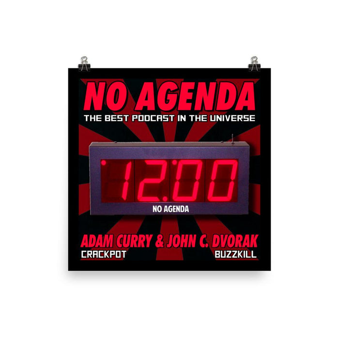 NO AGENDA 1200 - cover art poster print