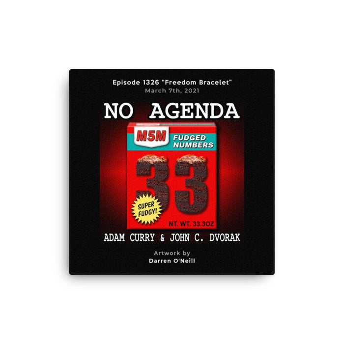 NO AGENDA 1326 - customizable canvas cover art