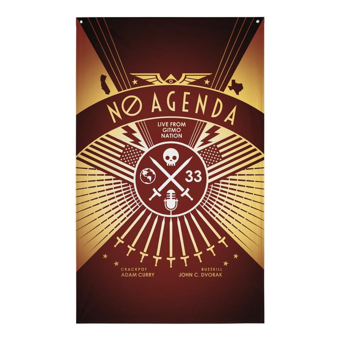 NO AGENDA RALLY - wall flag