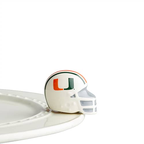 Nora Fleming University Miami Helmet Mini