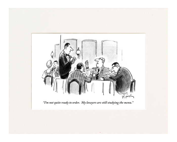 Not Quite Ready to Order Cartoon Print