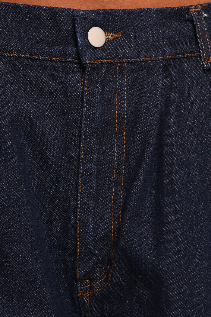 Petal and Pup USA BOTTOMS Nylah Pleated Denim Short - Mid Denim (Hold for Rack)
