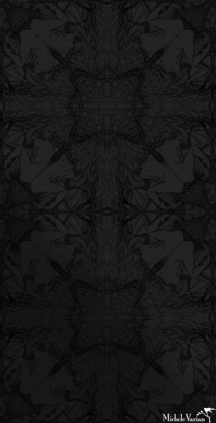 Nymph Wallpaper Black on Black