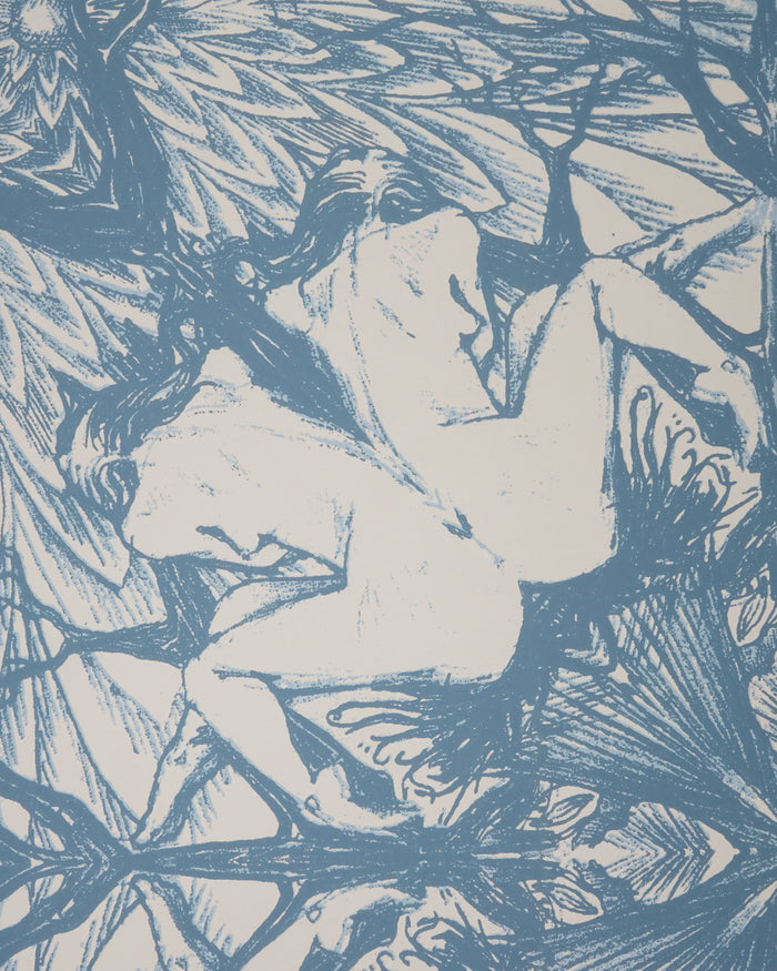 Nymph Wallpaper Snow Delft Blue