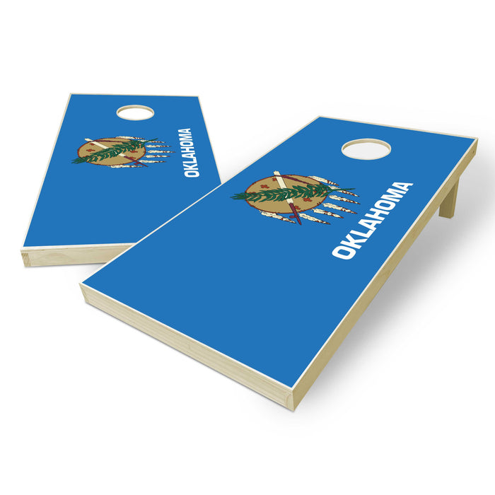 Oklahoma State Flag Cornhole Set