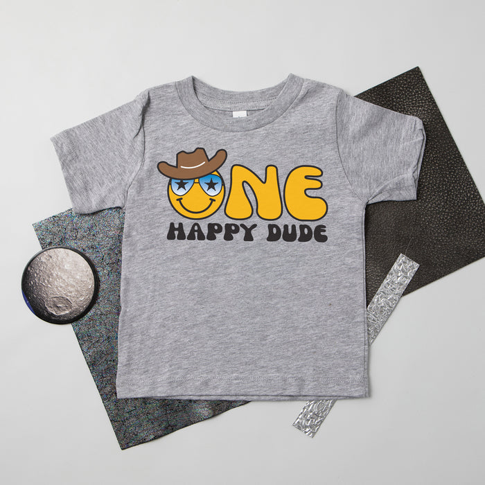One Happy Dude Cowboy-themed Personalized 1st Birthday Outfit T-shirt/Bodysuit