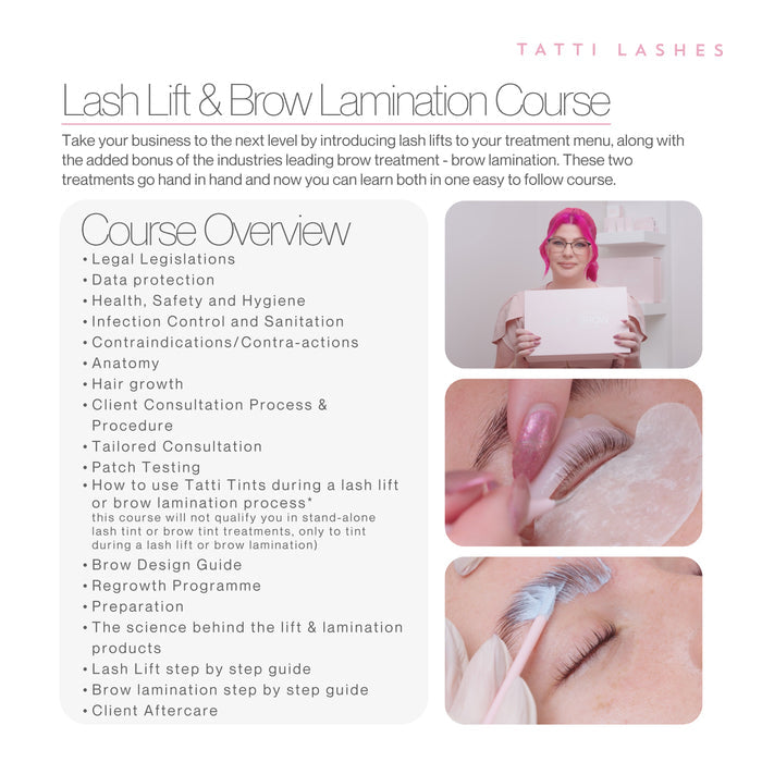 Online Lift, Lamination, Tint & Wax Course with Kit