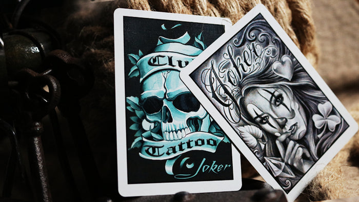 Orange Bicycle Club Tattoo Playing Cards Playing Cards by US Playing Card Co.