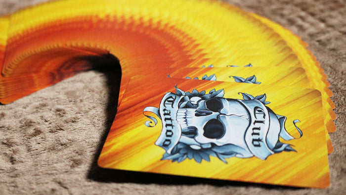Orange Bicycle Club Tattoo Playing Cards Playing Cards by US Playing Card Co.