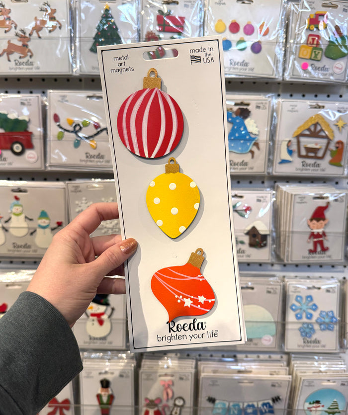 Ornament Mini Art Pop Magnets S/3 Warm