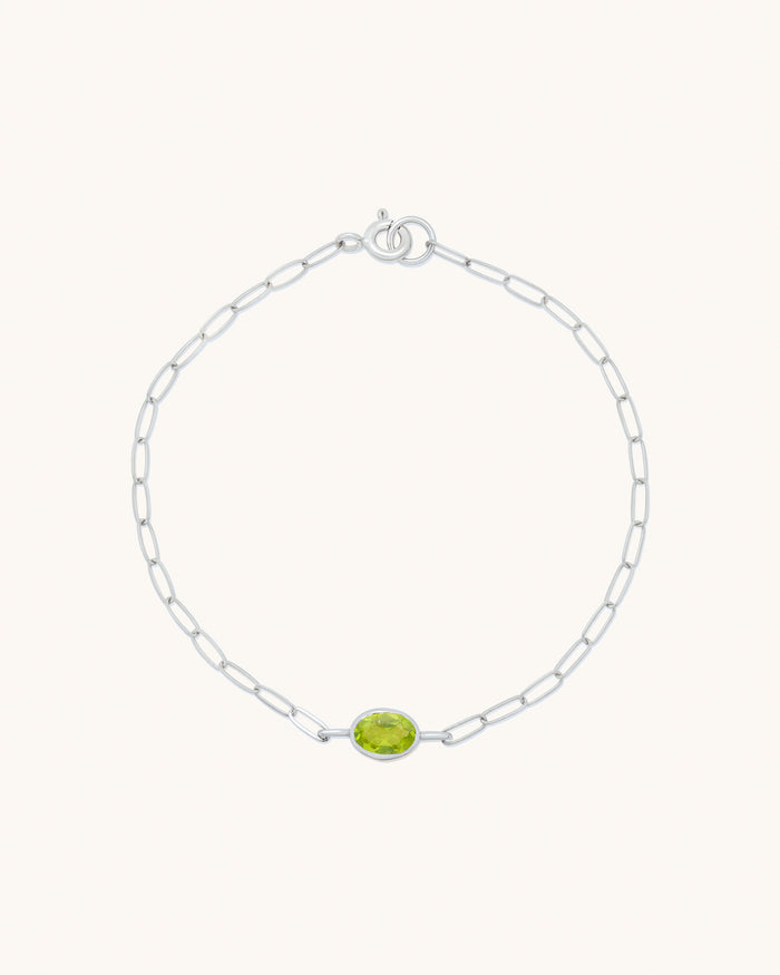 Oval Gemstone Bracelet