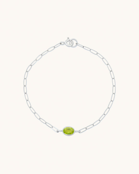 Oval Gemstone Bracelet