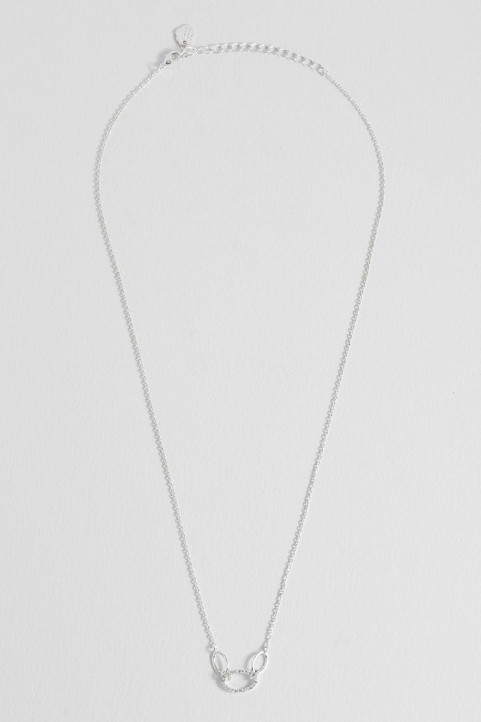Oval Link CZ Chain Necklace