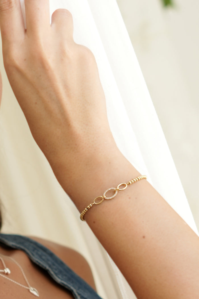 Oval Link CZ Louise Bracelet