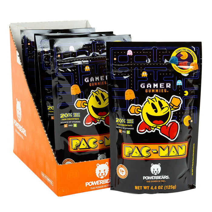 Pac Man Gamer Gummy Candy Pouches - 6 Count