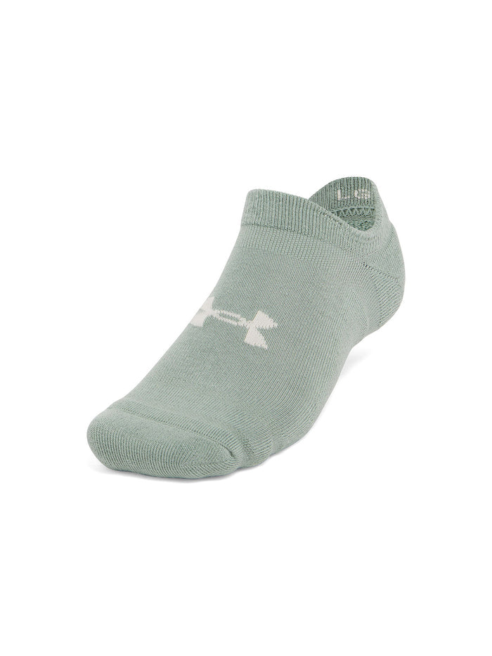 Calcetín unisex Under Armour essential cushion 6-pack no show verde