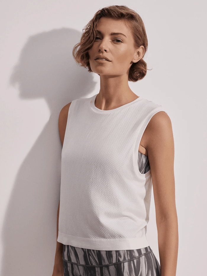 Page Seamless Crop Tank in Snow White