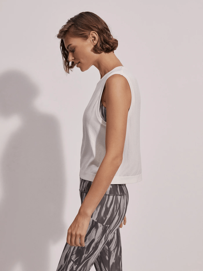 Page Seamless Crop Tank in Snow White