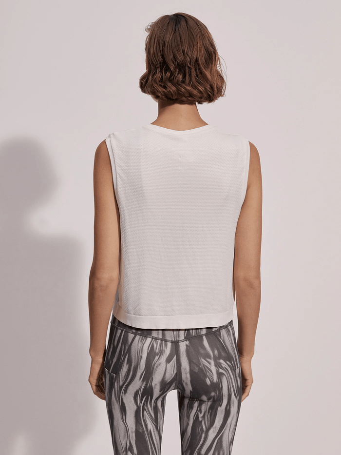 Page Seamless Crop Tank in Snow White