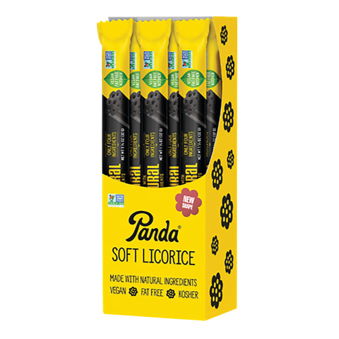 Panda Soft Black Licorice Candy Bars - 20 Count