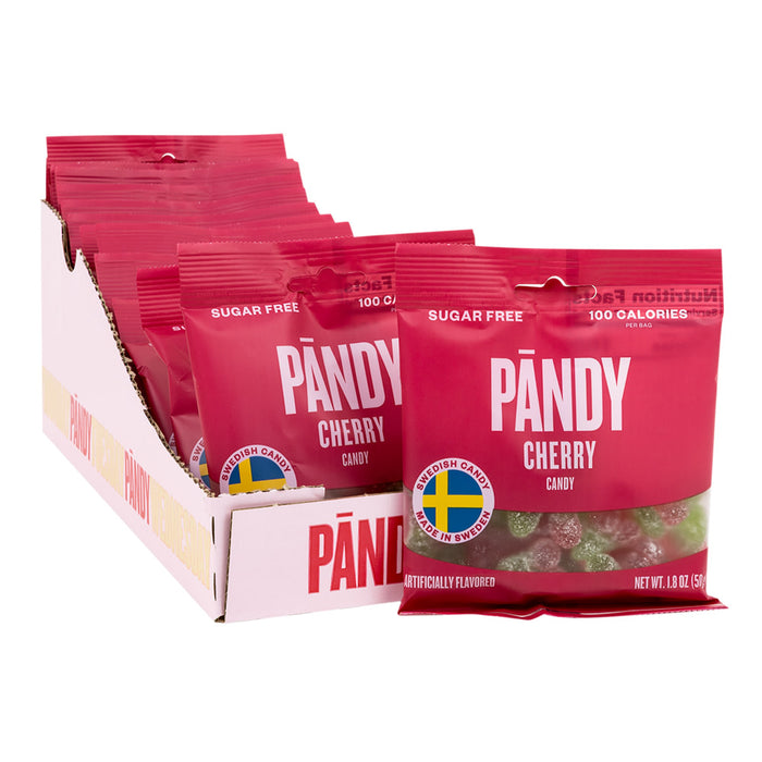 Pandy Cherry Sugar Free Swedish Gummy Candy Peg Bag - 14 Count