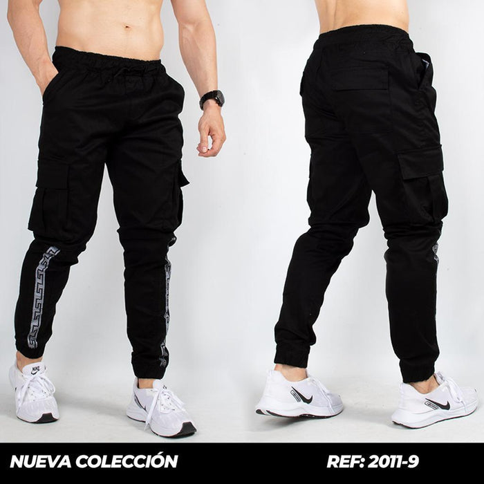 PANTALON CARGO DE HOMBRE NEGRO 2011-9