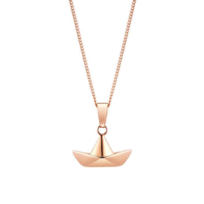 Papership Necklace Rose Gold plated
