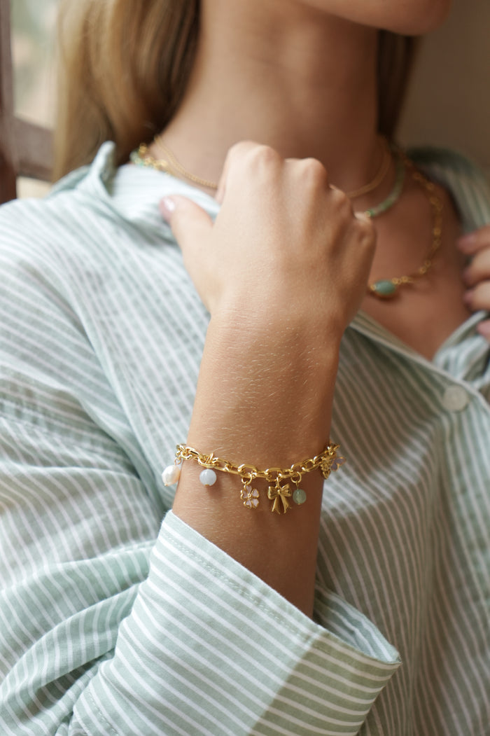 Pastel Charm T-Bar Bracelet