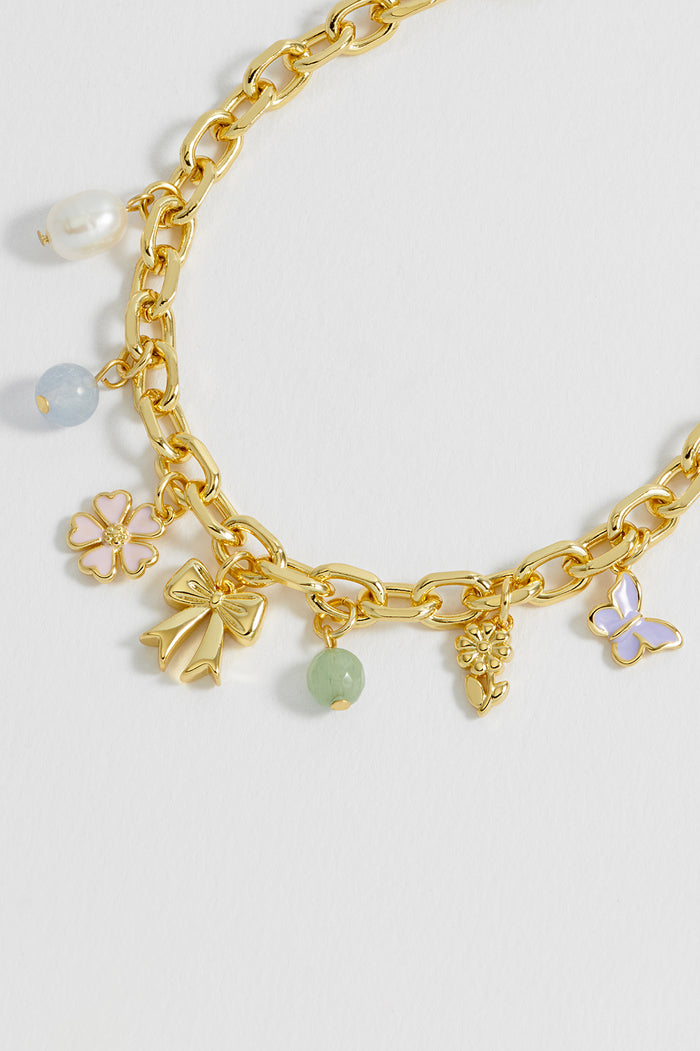 Pastel Charm T-Bar Bracelet
