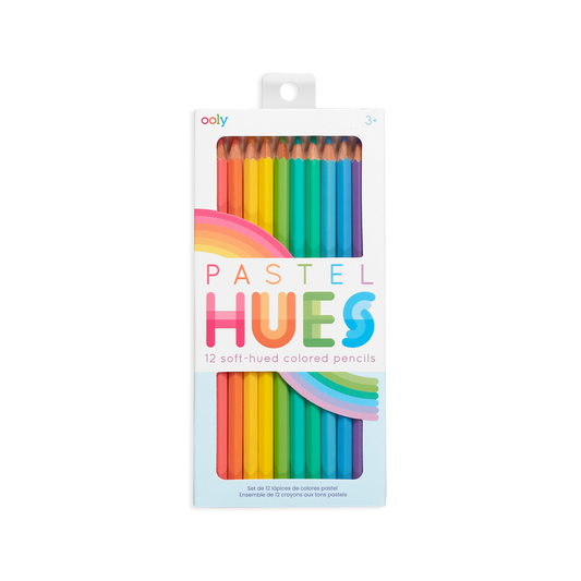 OOLY Pastel Hues colored pencils set of 12 in packaging