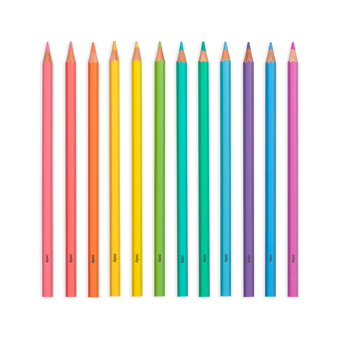 OOLY Pastel Hues colored pencils set of 12 without packaging