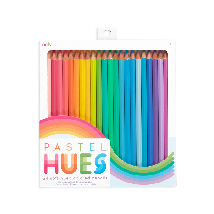 OOLY Pastel Hues colored pencils set of 24 in packaging