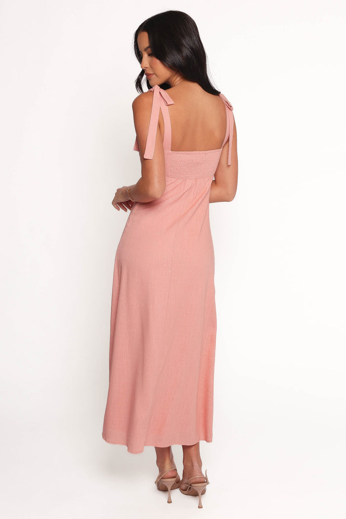 Petal and Pup USA DRESSES Patterson Tie Shoulder Midi Dress - Blush