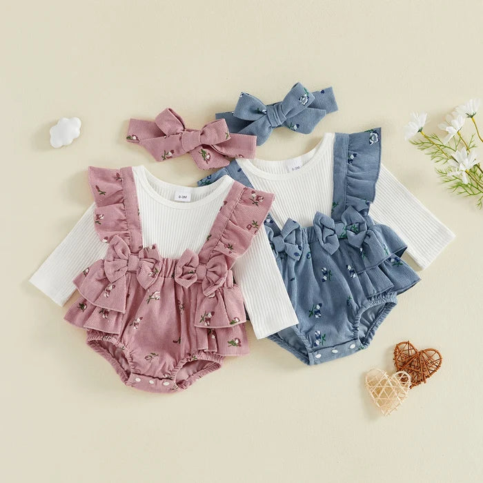 PAULA Floral Layered Skirt Romper