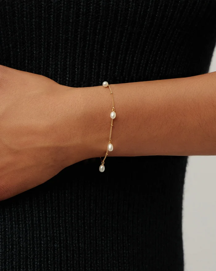 Pearl Baya Baroque Chain Bracelet | 18k Gold Vermeil/Pearl Bracelets Missoma