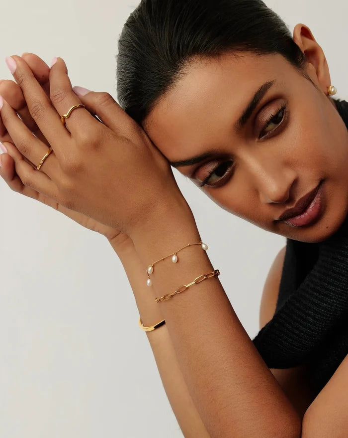 Pearl Baya Baroque Chain Bracelet | 18k Gold Vermeil/Pearl Bracelets Missoma