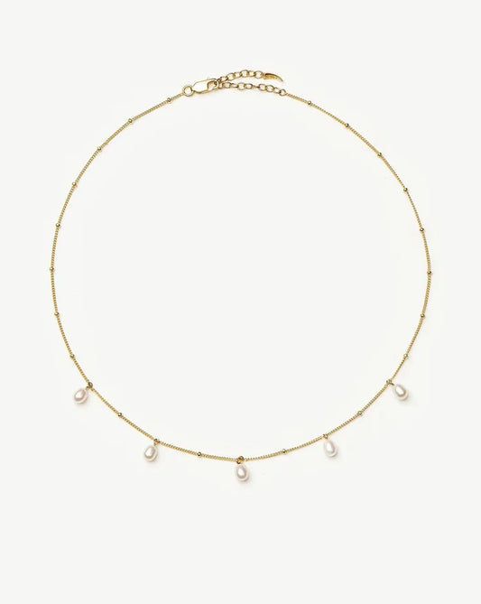 Pearl Baya Baroque Chain Choker | 18k Gold Vermeil/Pearl Necklaces Missoma