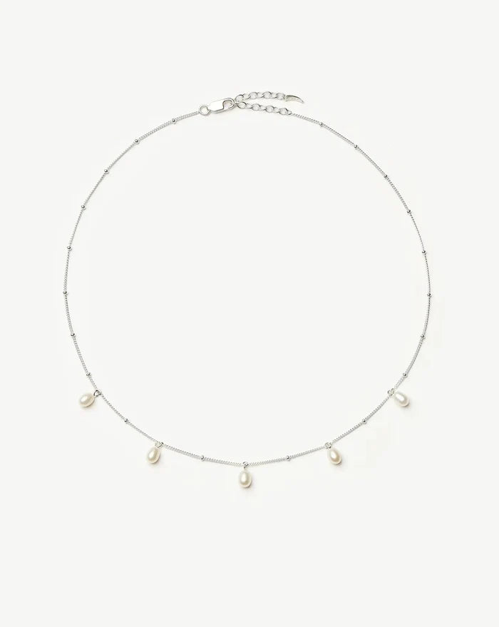 Pearl Baya Baroque Chain Choker | Sterling Silver/Pearl Necklaces Missoma
