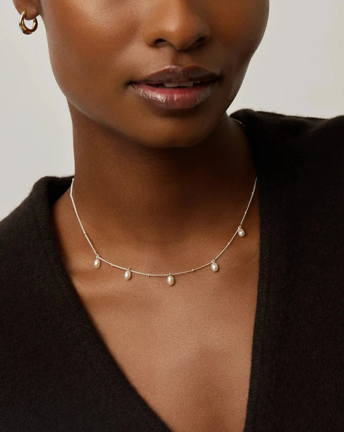 Pearl Baya Baroque Chain Choker | Sterling Silver/Pearl Necklaces Missoma