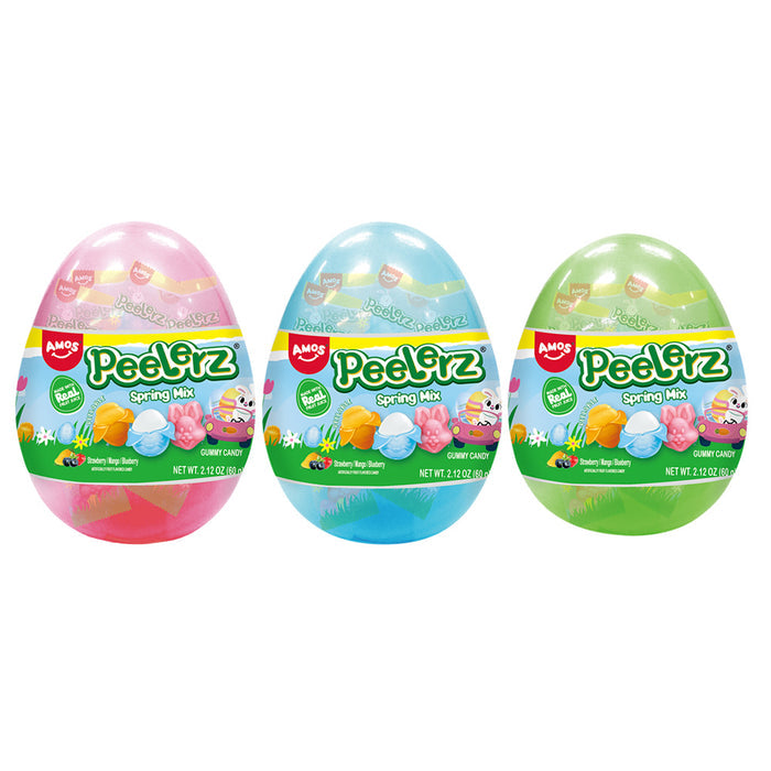 Peelerz Gummy Spring Mix Candy Eggs - 12 Count